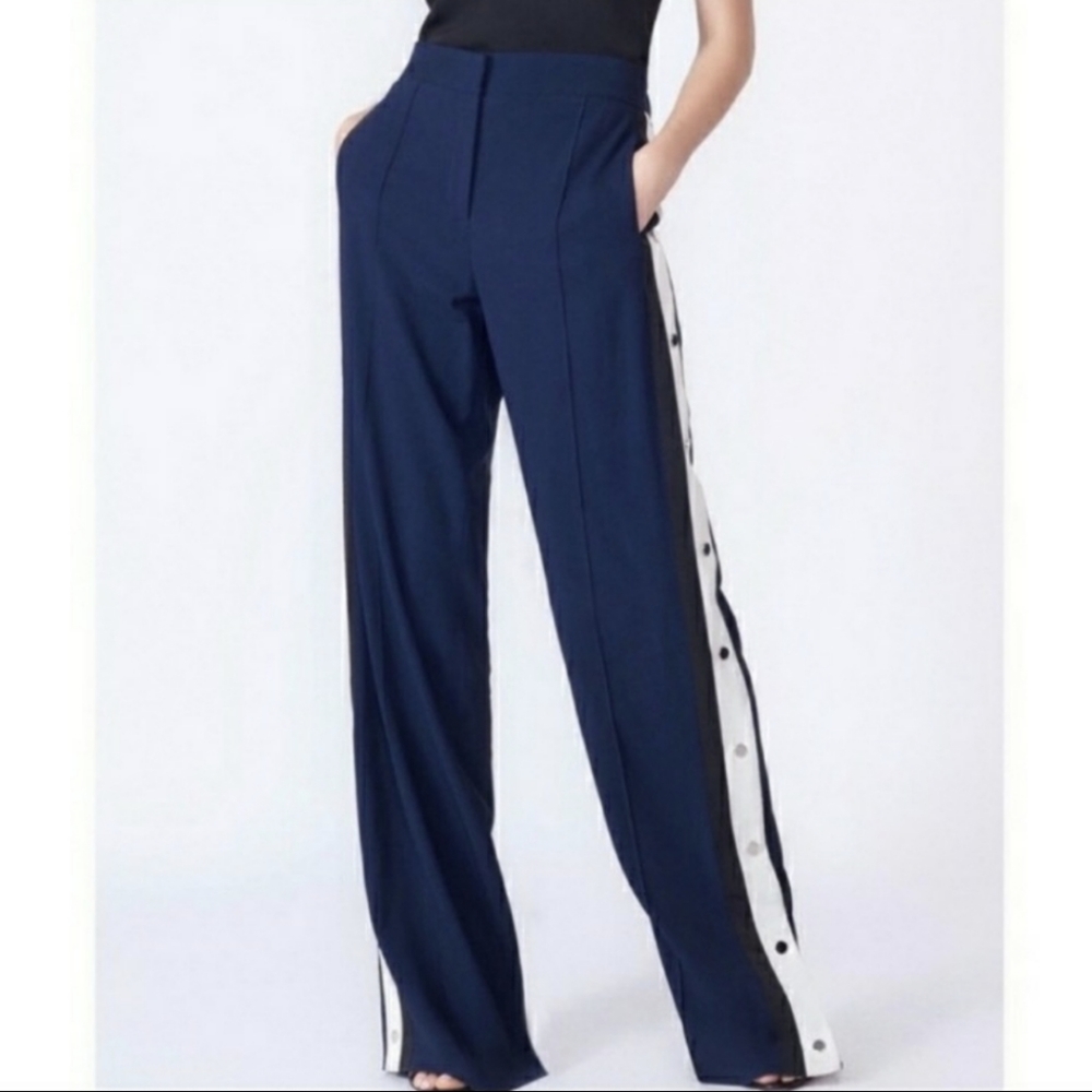 Veronica Beard Wide Leg Track Pant Trousers